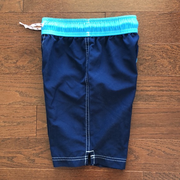 Lands End Boys Blue Swim Trunks - Picture 5 of 5